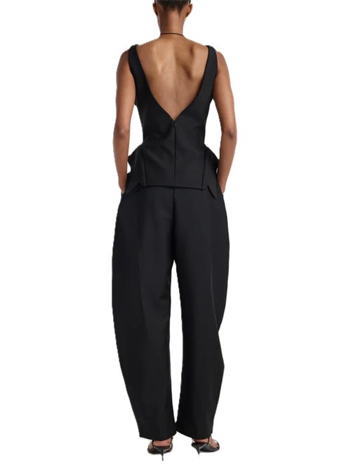deconstructed collar top | black Róhe | 420-20-129001_308 BLACK